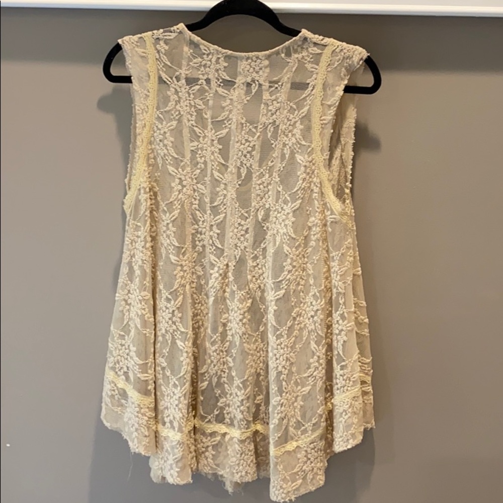 Free People Sleeveless Ivory Top